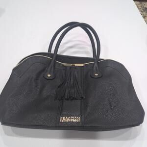 Kenneth cole Womens Handbag Purse Black Leather Pre-Owned Doctor Style